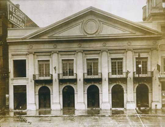 The Schuberts added a temple-style front to the old American Horse Exchange building. Winter Garden Theatre